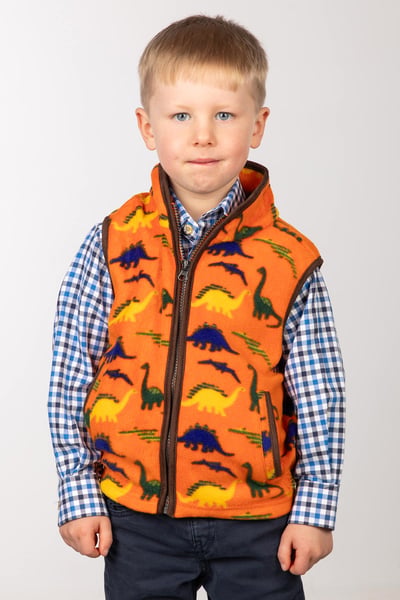 Chaleco polar para niños pequeños - dinosaurios