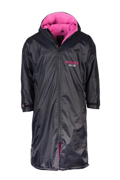 Britischer Umkleidemantel für Herren - Marine/Dunkelrosa