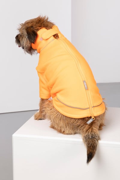 Neon-Fleece-Hundepullover – Yapham - Neon orange