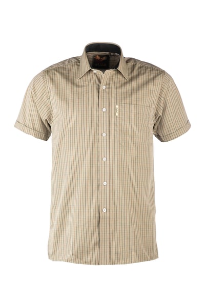 Camisas de manga corta con alto contenido de algodón para hombre - Cazador furtivo de aceitunas