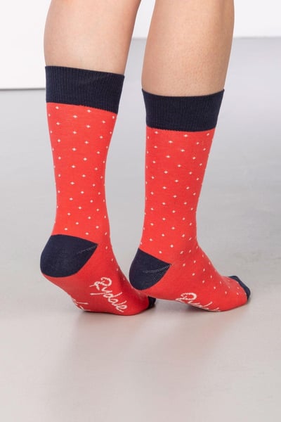 Ladies Dotty Ankle Socks - Cherry