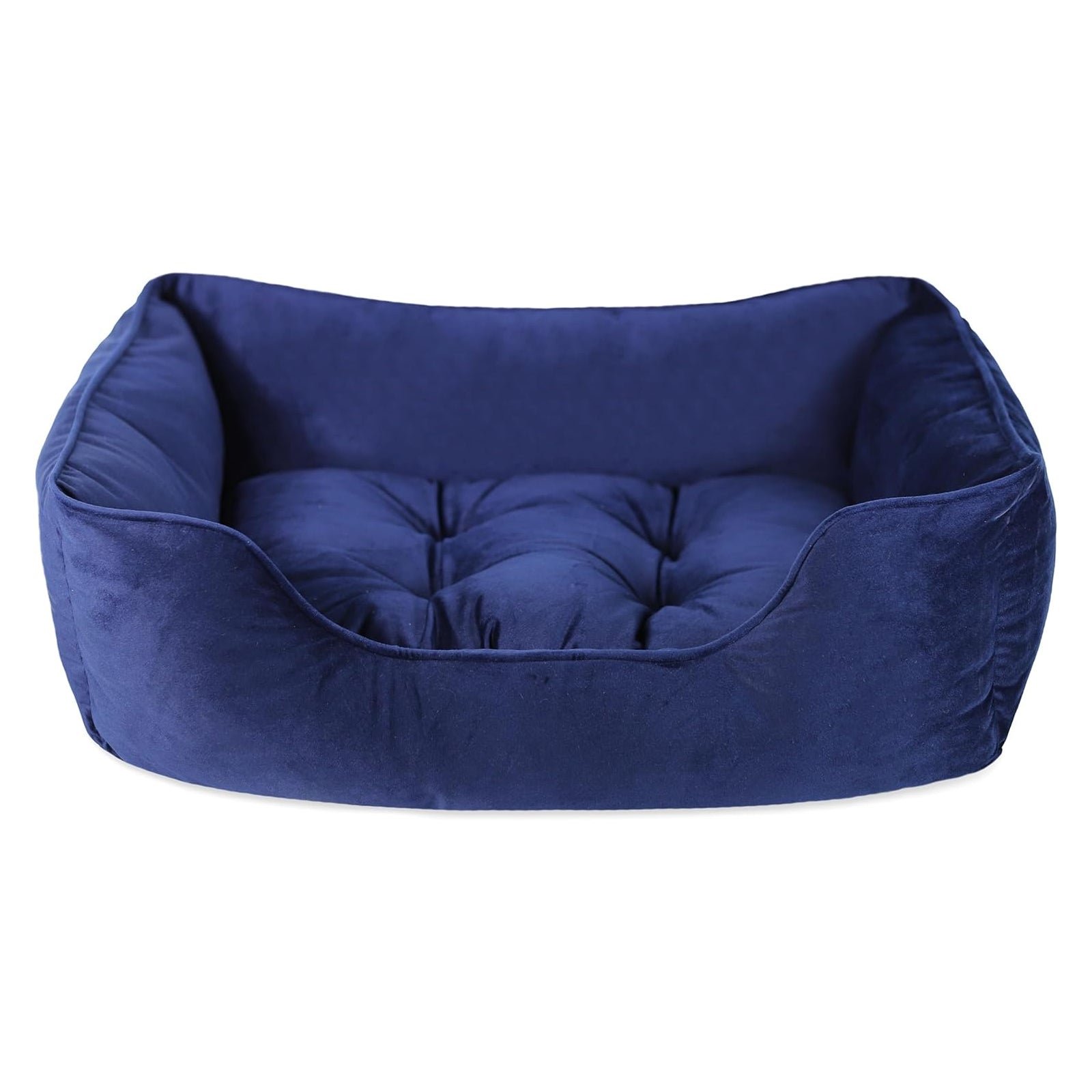 Rosewood 40 Winks Navy Velvet Square Dog Bed