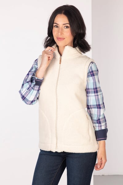 Ladies Fleece Gilet - Etton II - Cream