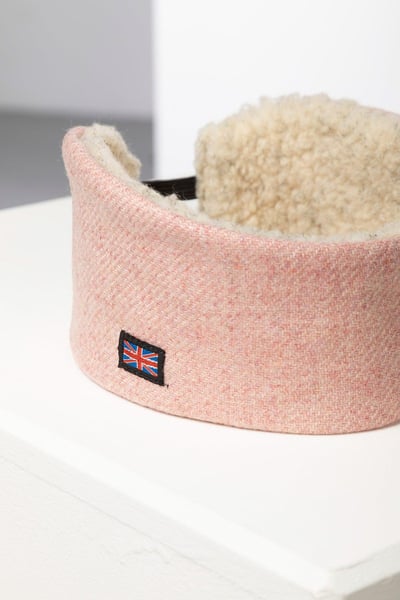 Damen-Tweed-Stirnband - Rosa Tweed