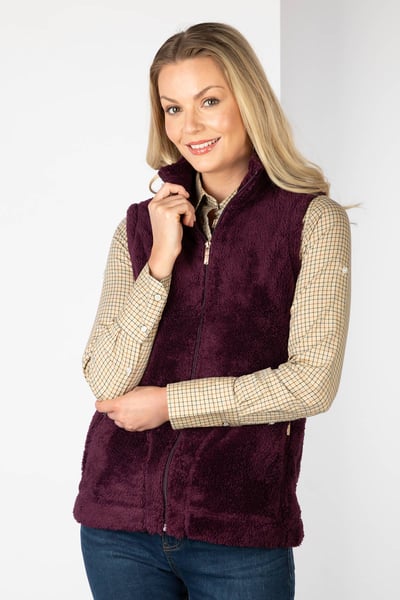 Damen Fleece-Weste - Etton II - Beere