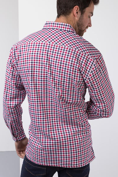 Men's Fleece Lined Shirt - Richmond Red/Navy - Richmond Red/Navy