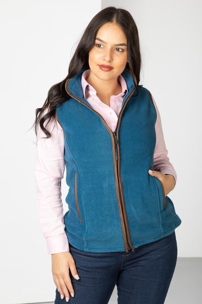 Ladies Premium Fleece Waistcoat - Huggate - Petrol