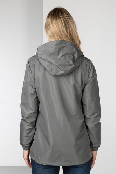 Ladies Waterproof Pack & Go Jacket - Grey