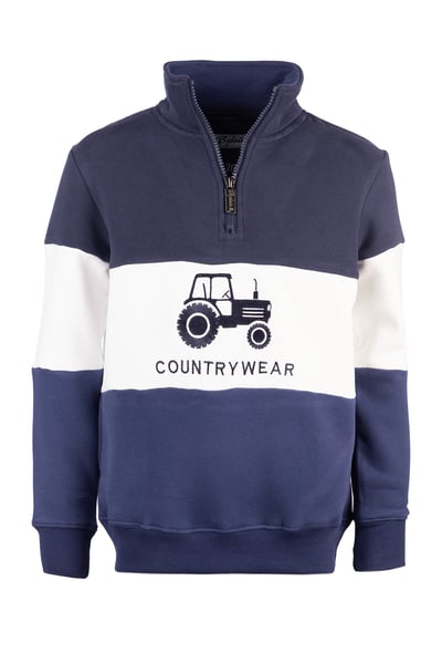Boy's Sweatshirt - Byland II - Tractor Navy/White/Denim