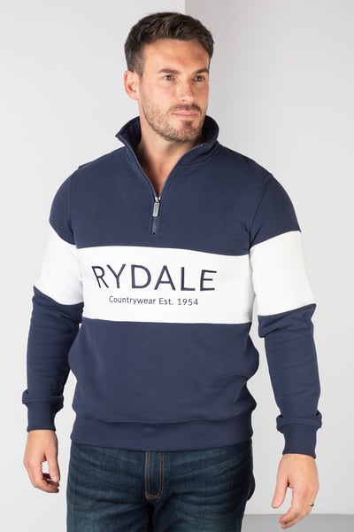 Sudadera de hombre - Byland - Rydale Azul marino/Blanco/Azul marino