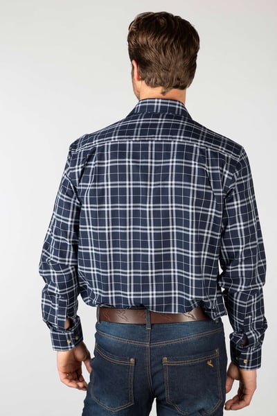 Men's Country Checked Shirt - Wetwang - Wetwang Navy