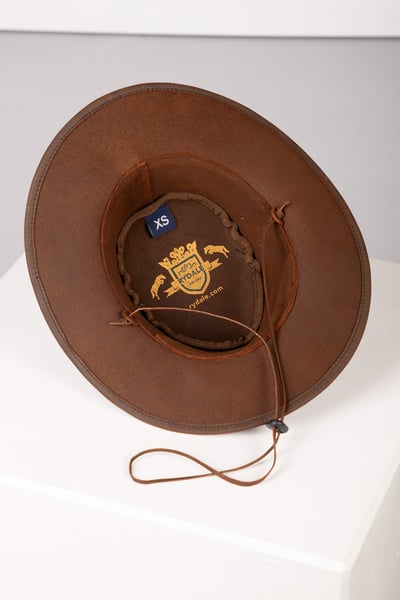 Aussie Style Leather Hat - Foston - Antique Brown