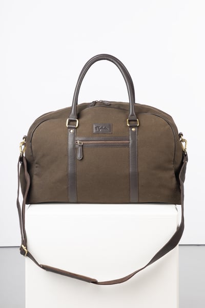 Canvas Overnight Bag - Helmsley - Olive