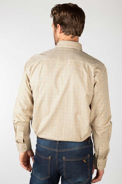 Chemises à carreaux pour homme - Poacher - Pocher Beige