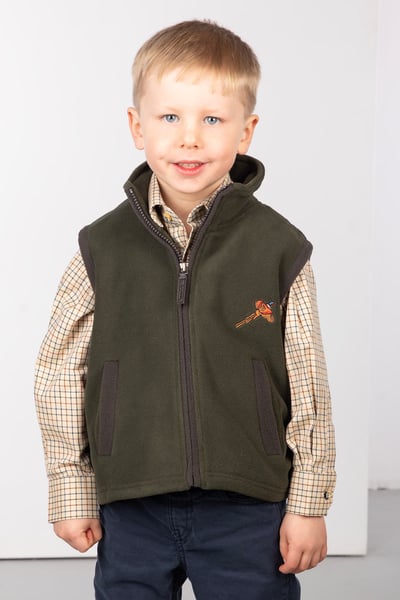 Kid's Mini Fleece Gilet - Gransmoor - Olive