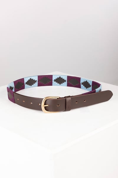 Polo Belts - Askwith - Berry/Soft Blue