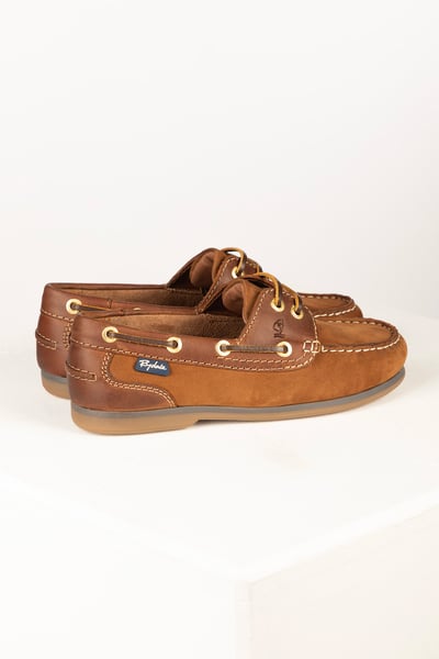 Ladies Leather Deck Shoes – Saltwick - Antique Tan/Brown