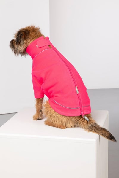 Neon-Fleece-Hundepullover – Yapham - Neon Pink