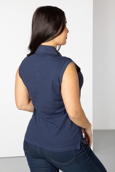 Ärmelloses Damen-Poloshirt Charlie - Marine