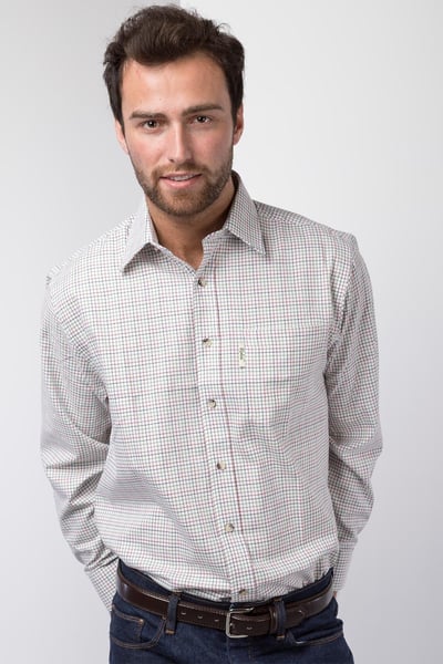 Men's Country Check Shirts - Lisset - Lisset White