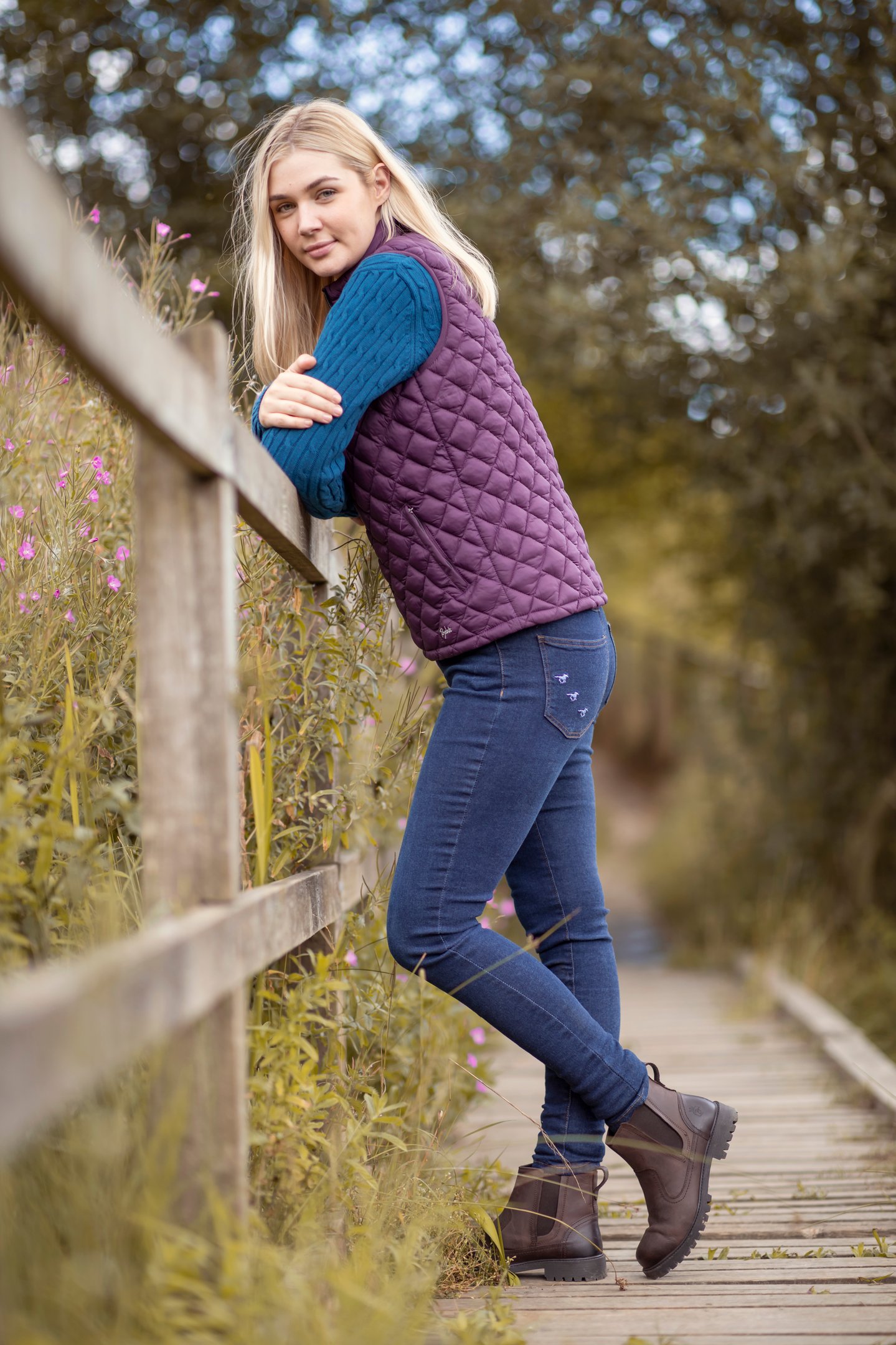 country lady wearing chelsea boots on an adventure