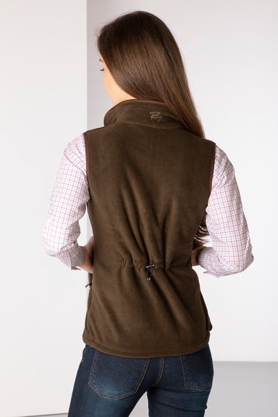 Ladies Premium Fleece Waistcoat - Huggate - Bark