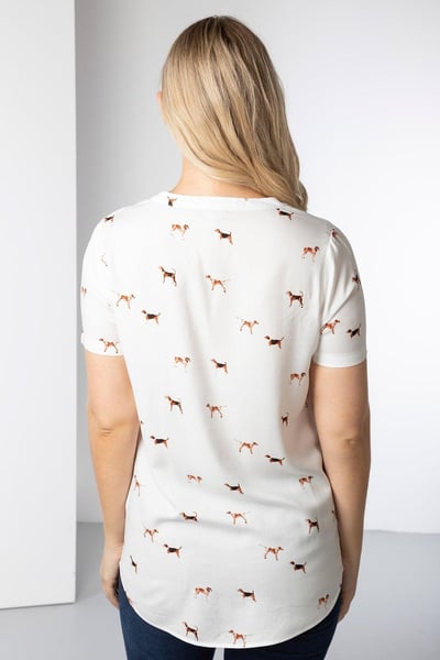 Ladies Short Sleeve Wistow Blouse - Hound