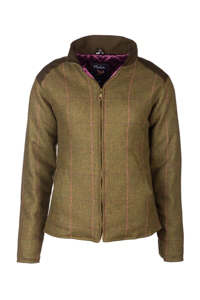 Chaqueta acolchada de tweed para mujer - Haworth - Verde oscuro