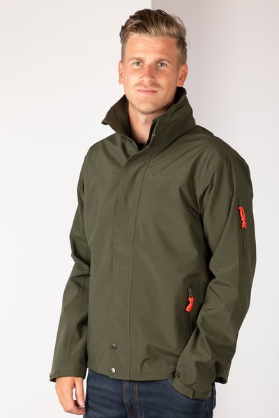Men's Waterproof Hiking Jacket - Wolds - Dark Khaki