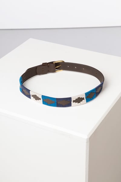 Junior Polo Belts - Askwith - Blue/White/Navy