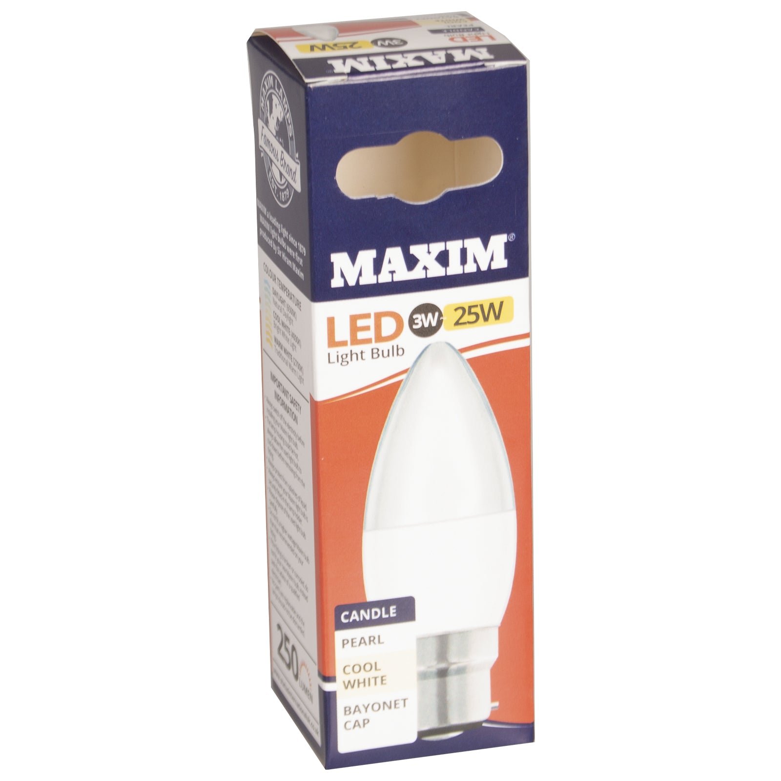 10 Paquet De] Maxim LED 6W 40 Watts Chaud Blanc Bayonet Bougie Lumière