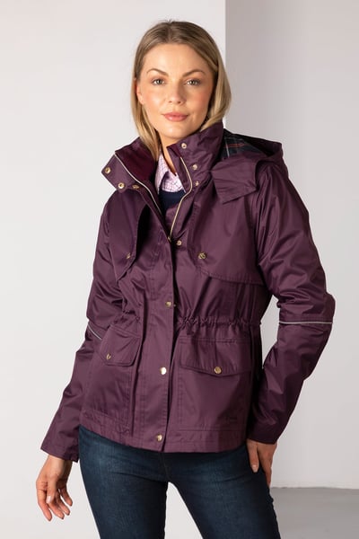 Ladies Short Riding Coat - Askwith - Dark Berry