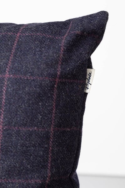 Land-Tweed-gemustertes Kissen - Marine