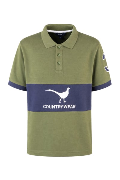 Boys Polo Shirt - Byland II - Olive/Navy