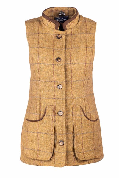 Gilet boutonné en tweed pour femme - Rievaulx - Beige Tweed