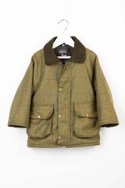 Mit Fleece gefütterte Tweed-Jacke für Kleinkinder - Derby - Mid-Check