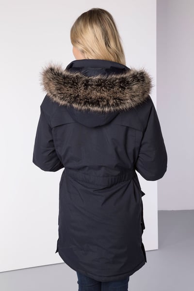 Langer Damen-Wintermantel - Malham - Marine