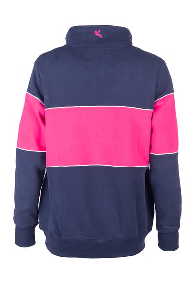 Ladies Rydale Sweatshirt - Byland - Rydale Navy/Bonbon/Navy