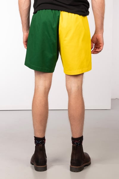 Herren-Rugbyshorts mit Viertelschnitt - Ganton - Grün/Gelb