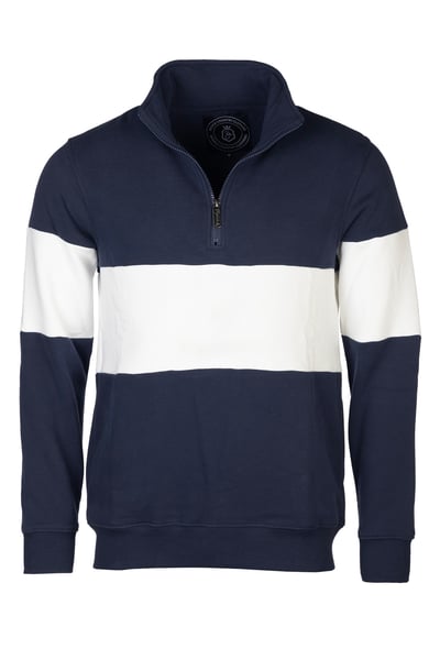 Men's Plain Sweatshirt - Byland - Navy/White/Navy