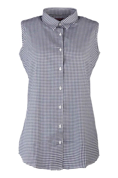 Ladies Sleeveless Country Shirt - Poppy - Poppy Navy