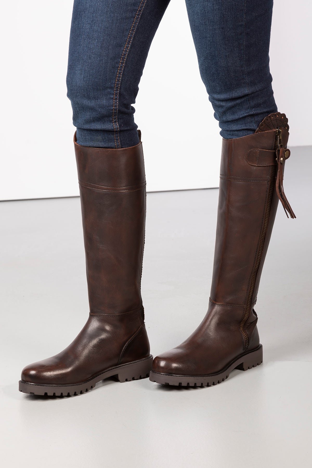 Womens leather sale country boots