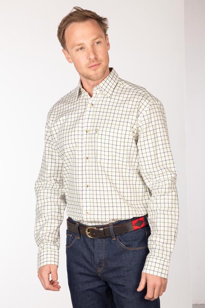 Men's Country Shirt - Lockington - Green/Navy