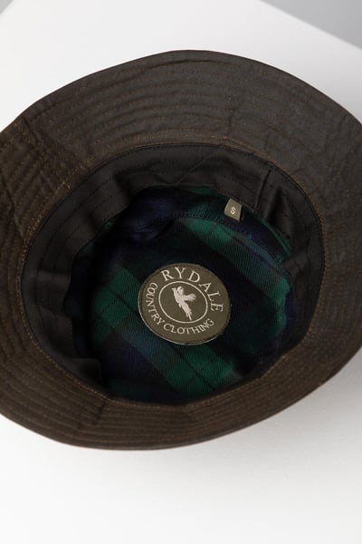 Men's Wax Cotton Waterproof Bush Hat - Olive