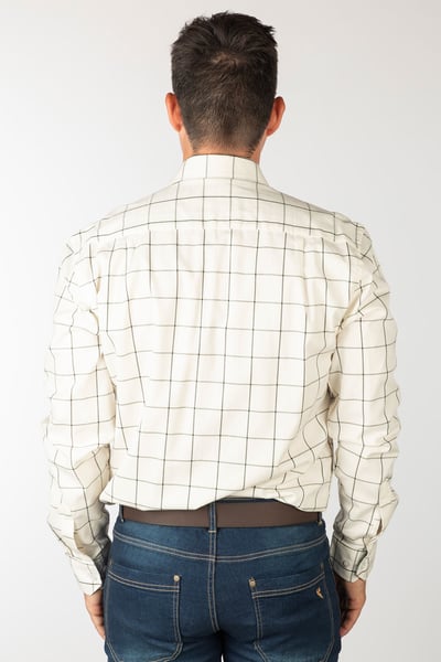 Men's Cotton Twill Country Shirt - Ilkley Dark Olive