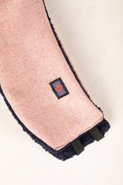 Bandeau en tweed pour femme - Tweed rose/bleu marine