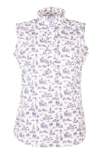 Camisa sin mangas con volantes para mujer - Ivy - Vida de caballo
