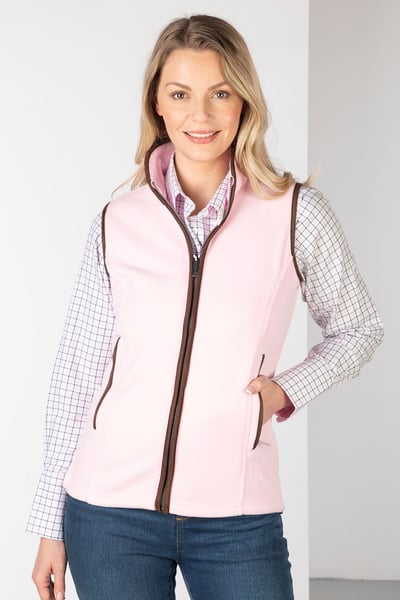 Ladies Premium Fleece Waistcoat - Huggate - Pink