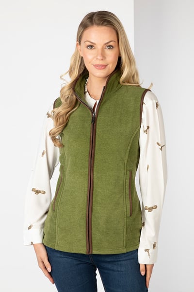 Ladies Premium Fleece Waistcoat - Huggate - Moss