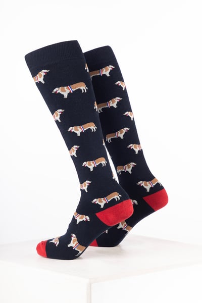 Damen-Bauernhof-Gummistiefelsocken - Siegerfärse Marineblau